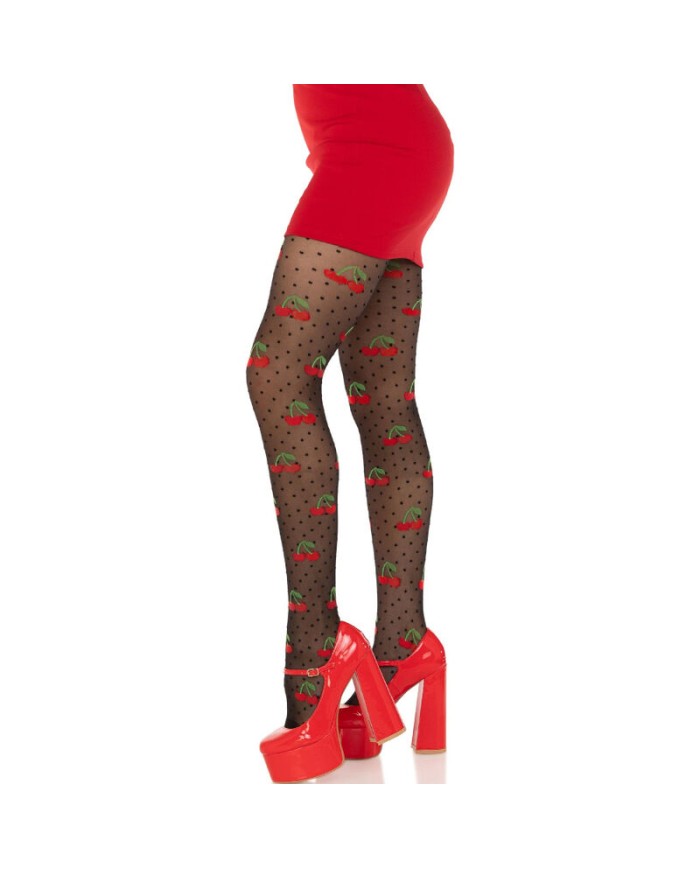 LEG AVENUE MEDIAS LUNARES CEREZA NEGRO