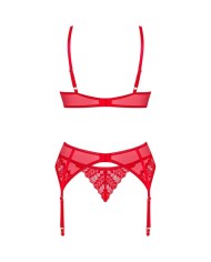 OBSESSIVE INGRIDIA SET DOS PIEZAS CROTCHLESS ROJO XS S