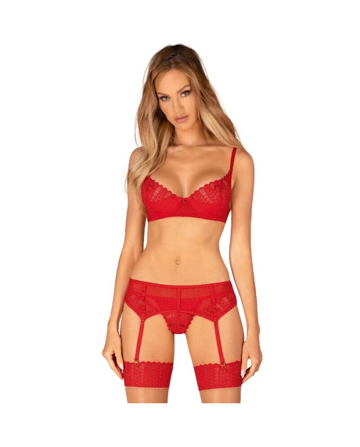 OBSESSIVE INGRIDIA SET TRES PIEZAS ROJO XS S