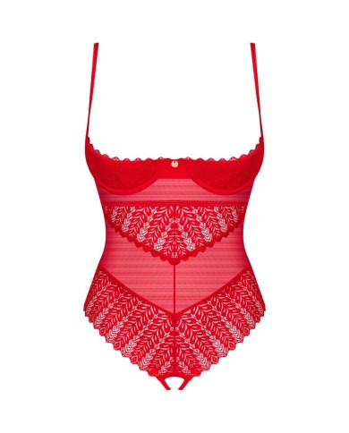 OBSESSIVE INGRIDIA CROTCHLESS TEDDY ROJO XS S