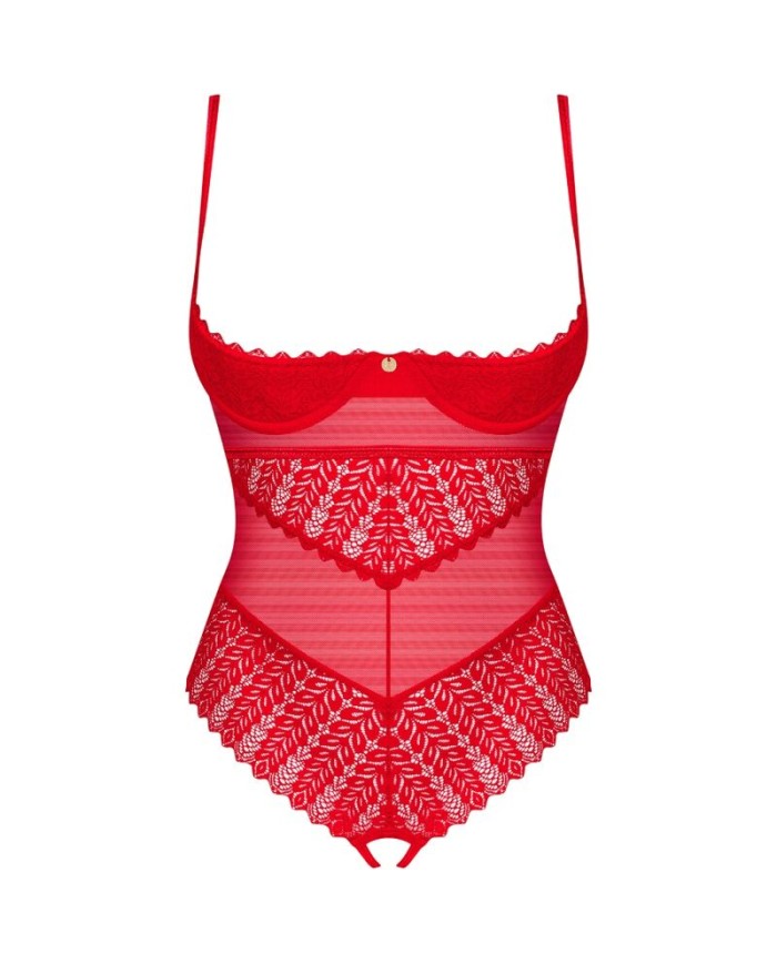 OBSESSIVE INGRIDIA CROTCHLESS TEDDY ROJO XS S