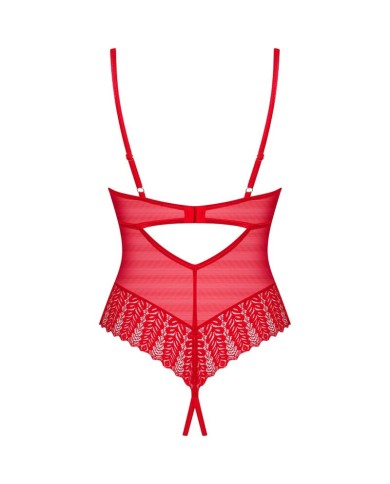 OBSESSIVE INGRIDIA CROTCHLESS TEDDY ROJO XS S