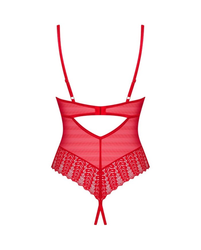 OBSESSIVE INGRIDIA CROTCHLESS TEDDY ROJO XS S