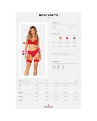 OBSESSIVE AMOR CHERRIS SET 3 PIEZAS S M