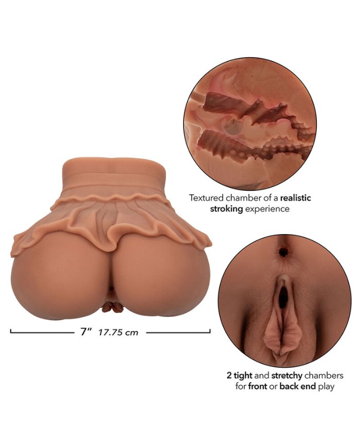 CALEXOTICS THE HOMECOMING QUEEN DOBLE MASTURBADOR REALISTICO CARAMELO