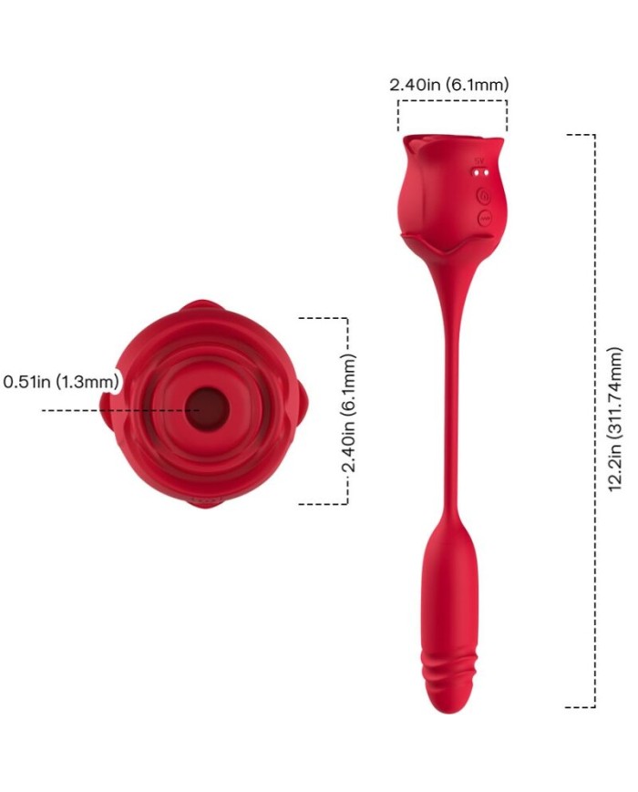 ARMONY ROSEKNIGTH SUCCIONADOR CLITORIS VIBRADOR ROJO