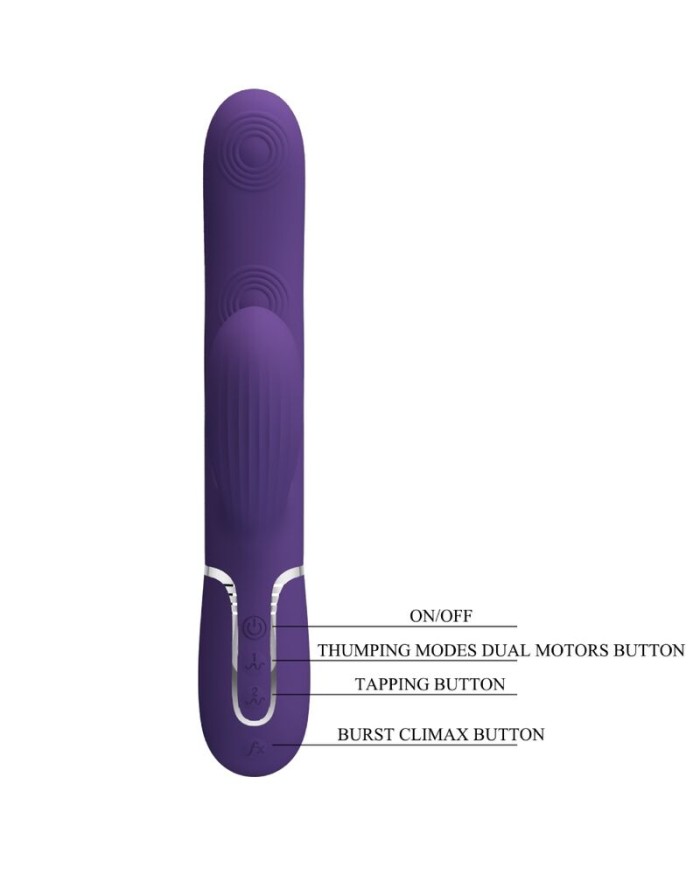 PRETTY LOVE PERLITA VIBRADOR PUNTO G 3 EN 1 MULTIFUNCIoN MORADO