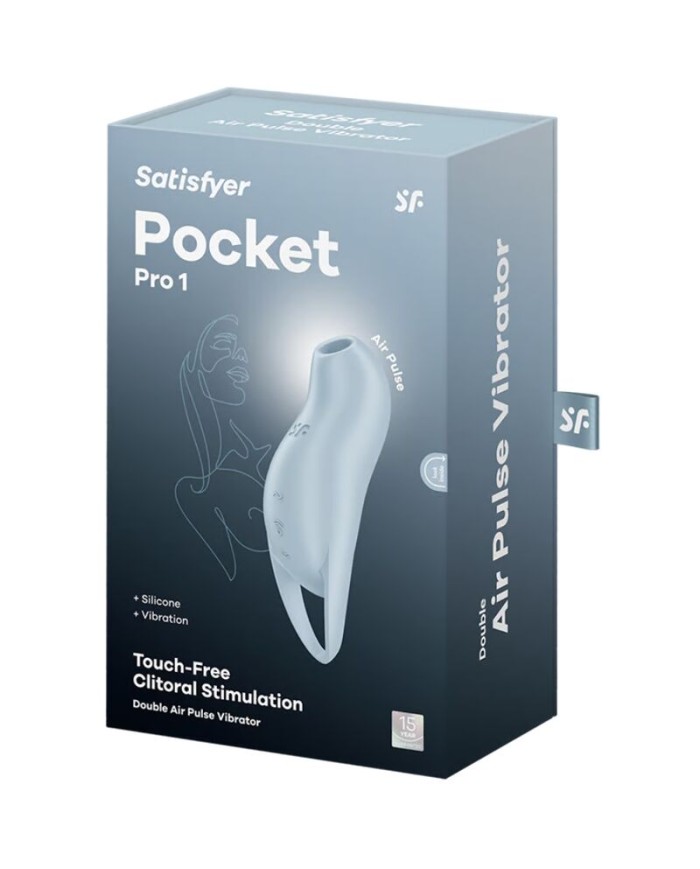 SATISFYER POCKET PRO 1 ESTIMULADOR CLiTORIS AZUL CLARO