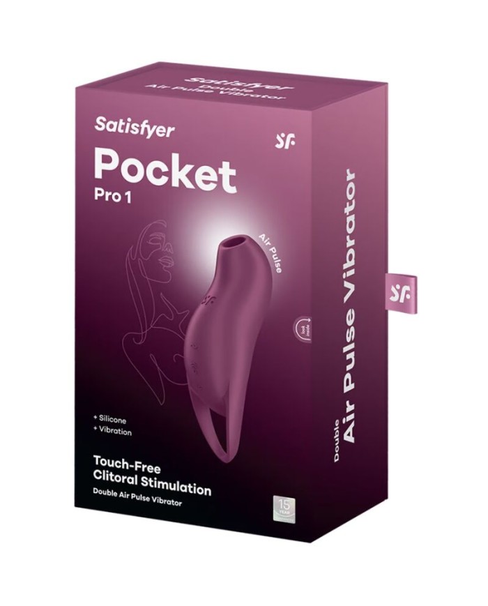 SATISFYER POCKET PRO 1 ESTIMULADOR CLiTORIS GRANATE