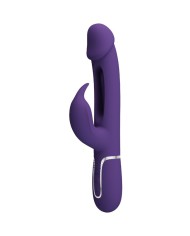 PRETTY LOVE KAMPAS VIBRADOR RABBIT 3 EN 1 MULTIFUNCIoN CON LENGUA VIOLETA