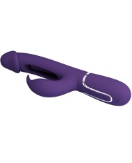 PRETTY LOVE KAMPAS VIBRADOR RABBIT 3 EN 1 MULTIFUNCIoN CON LENGUA VIOLETA