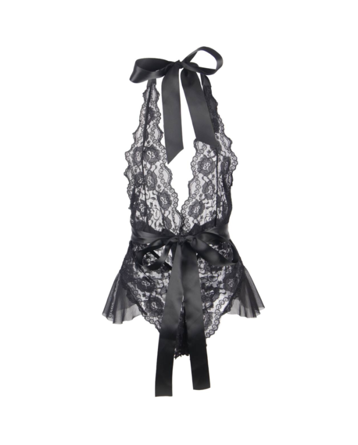 QUEEN LINGERIE TEDDY ESCOTADO DE ENCAJES L XL