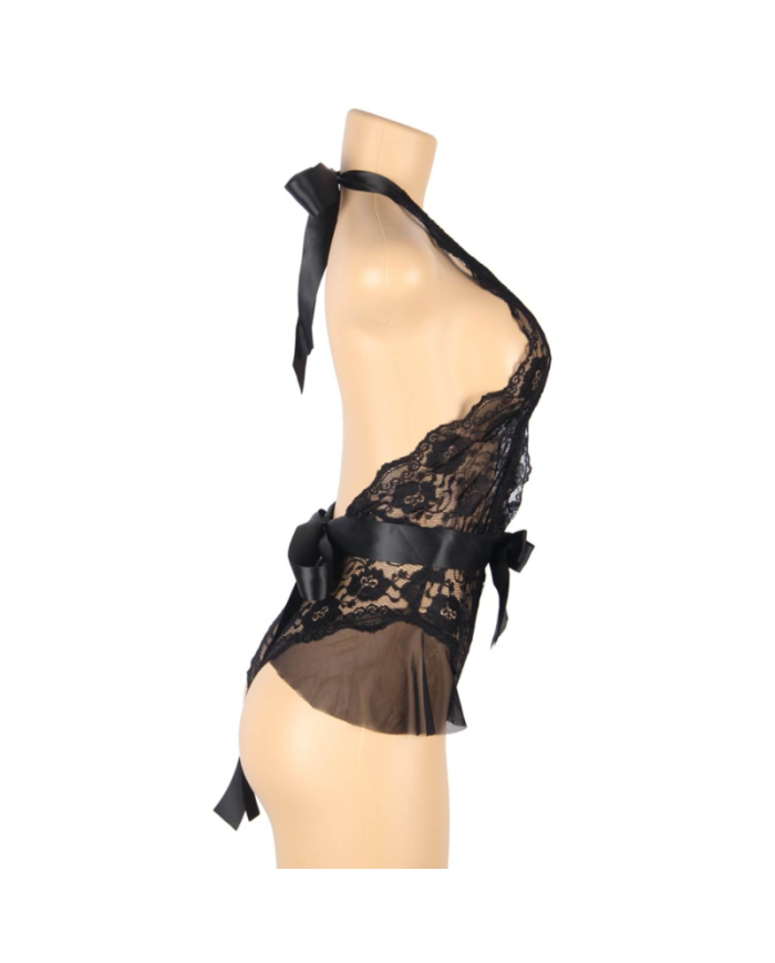 QUEEN LINGERIE TEDDY ESCOTADO DE ENCAJES L XL