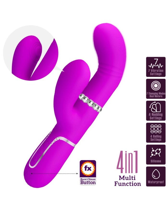 PRETTY LOVE VIBRADOR PUNTO G MULTIFUNCIoN FUCSIA