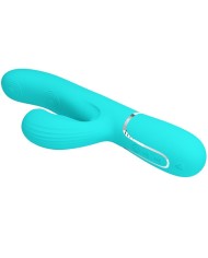 PRETTY LOVE PERLITA VIBRADOR PUNTO G 3 EN 1 MULTIFUNCIoN VERDE AGUA