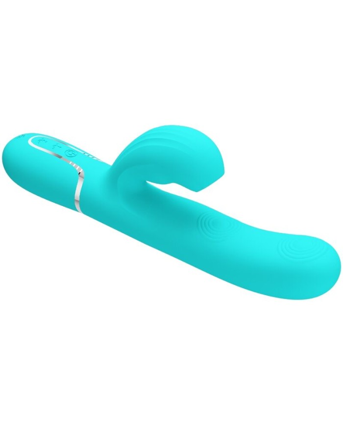 PRETTY LOVE PERLITA VIBRADOR PUNTO G 3 EN 1 MULTIFUNCIoN VERDE AGUA