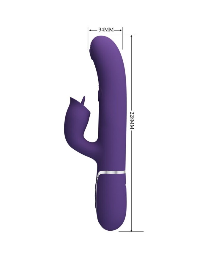 PRETTY LOVE VIBRADOR RABBIT CON LICKING MORADO