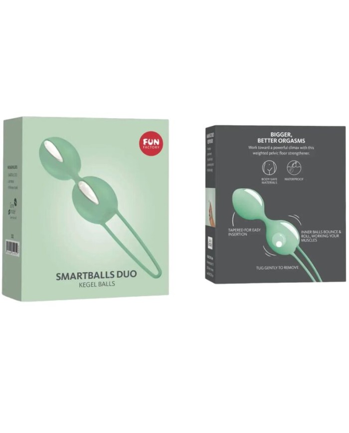 FUN FACTORY SMARTBALLS DUO BOLAS PELVICAS BLANCO VERDE PISTACHO