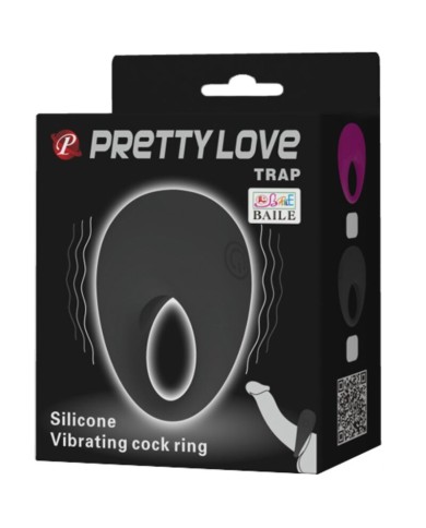 PRETTY LOVE TRAP ANILLO VIBRADOR NEGRO