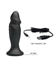 MR PLAY PLUG ANAL CON VIBRACION NEGRO CONTROL REMOTO