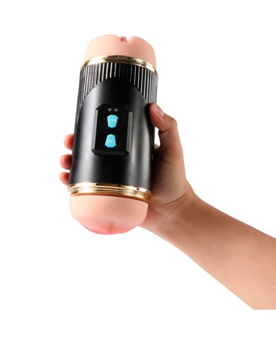 SHEQU KAY MASTURBADOR DOBLE CON VIBRACION DUAL BOCA Y VAGINA SHEQU KAY MASTURBADOR DOBLE CON VIBRACION DUAL BOCA Y VAGINA