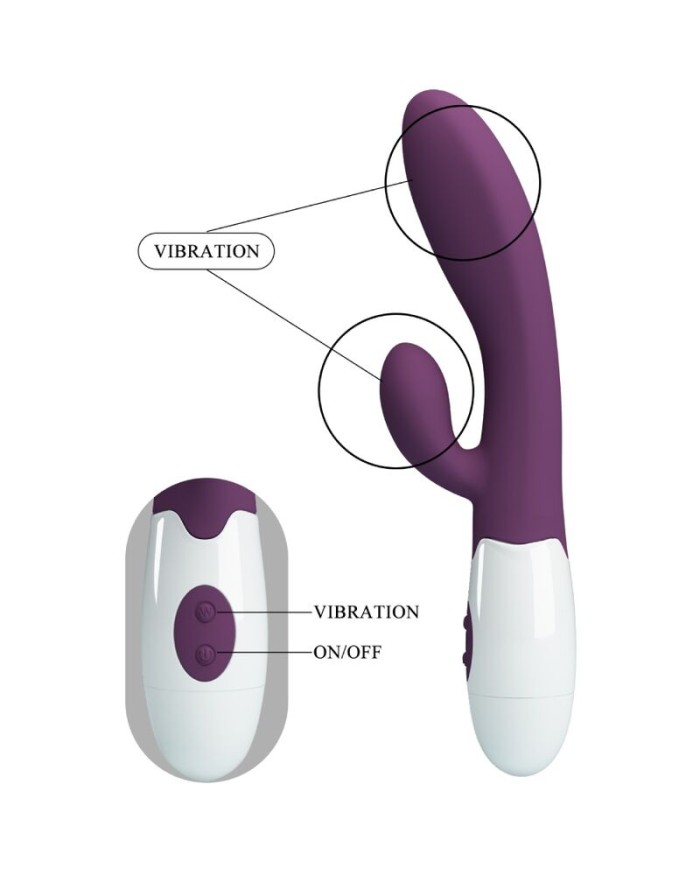 PRETTY LOVE ALVIS VIBRADOR RABBIT PUNTO G MORADO