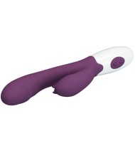 PRETTY LOVE BUTTERFLY KISS VIBRADOR RABBIT ESTIMULADOR PUNTO G MORADO