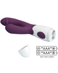 PRETTY LOVE BUTTERFLY KISS VIBRADOR RABBIT ESTIMULADOR PUNTO G MORADO