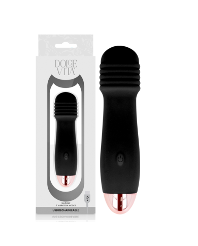 DOLCE VITA VIBRADOR RECARGABLE TRES NEGRO 7 VELOCIDADES DOLCE VITA VIBRADOR RECARGABLE TRES NEGRO 7 VELOCIDADES
