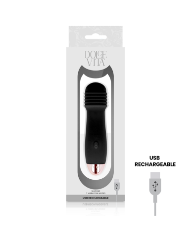 DOLCE VITA VIBRADOR RECARGABLE TRES NEGRO 7 VELOCIDADES DOLCE VITA VIBRADOR RECARGABLE TRES NEGRO 7 VELOCIDADES