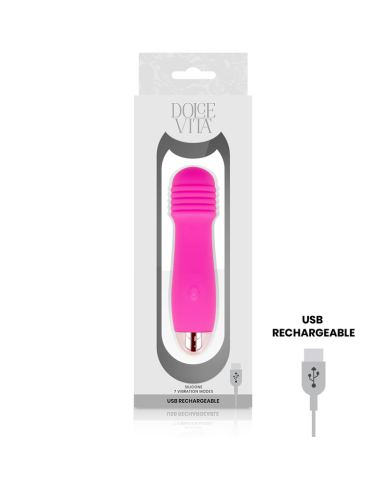 DOLCE VITA VIBRADOR RECARGABLE THREE ROSA 7 VELOCIDADES DOLCE VITA VIBRADOR RECARGABLE THREE ROSA 7 VELOCIDADES