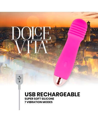 DOLCE VITA VIBRADOR RECARGABLE THREE ROSA 7 VELOCIDADES DOLCE VITA VIBRADOR RECARGABLE THREE ROSA 7 VELOCIDADES