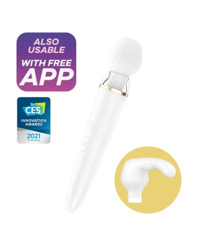 SATISFYER DOUBLE WANDER APP BLANCO SATISFYER DOUBLE WANDER APP BLANCO