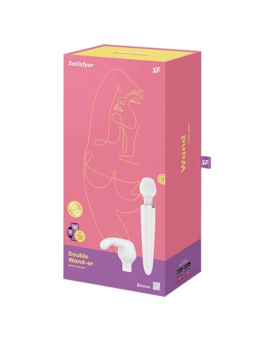 SATISFYER DOUBLE WANDER APP BLANCO SATISFYER DOUBLE WANDER APP BLANCO