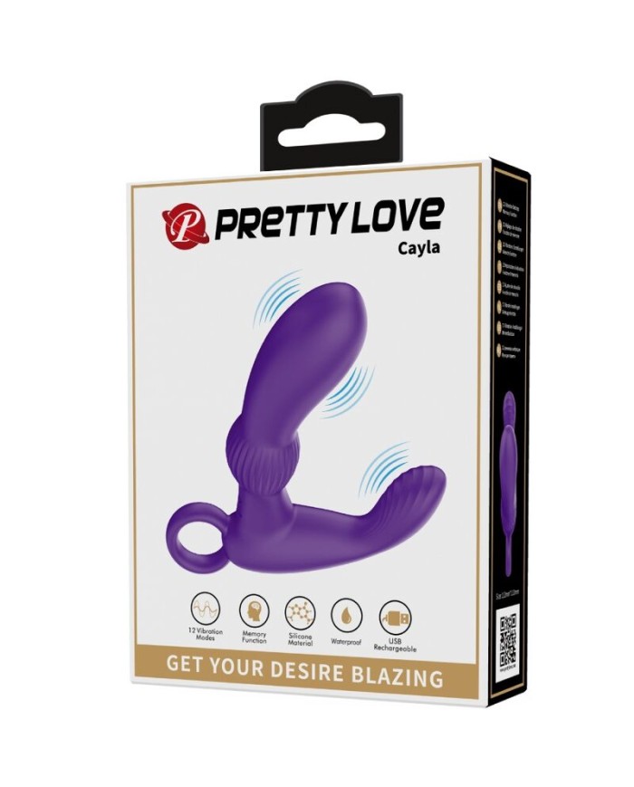 PRETTY LOVE CAYLA MASAJEADOR VIBRADOR ANAL LILA