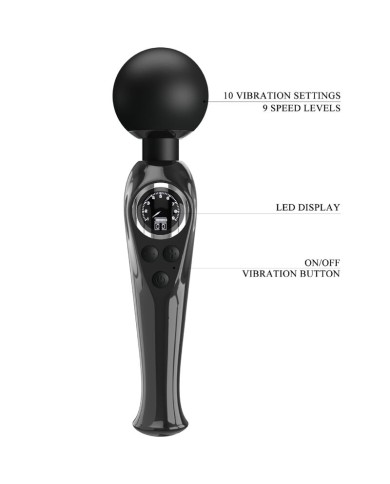 PRETTY LOVE SKYLER VIBRADOR WAND NEGRO PRETTY LOVE SKYLER VIBRADOR WAND NEGRO
