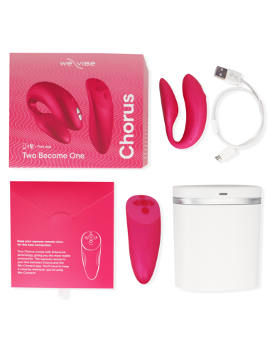 WE VIBE CHORUS VIBRADOR PAREJAS CON CONTROL SQUEEZE ROSA WE VIBE CHORUS VIBRADOR PAREJAS CON CONTROL SQUEEZE ROSA