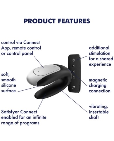 SATISFYER DOUBLE FUN PARTNER VIBRADOR NEGRO SATISFYER DOUBLE FUN PARTNER VIBRADOR NEGRO