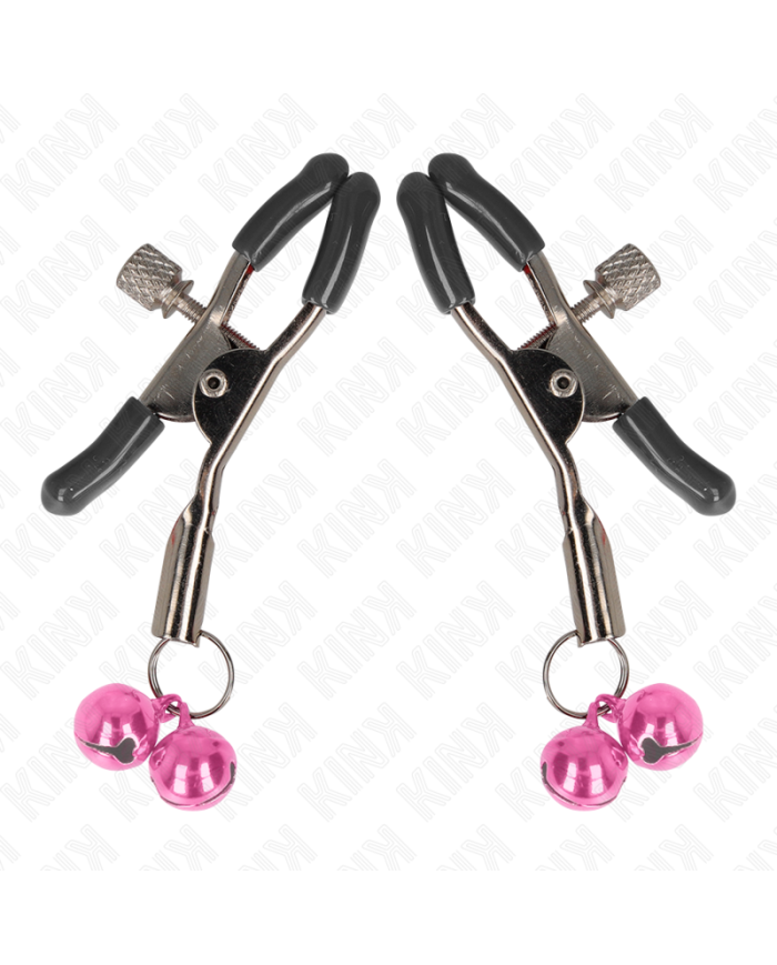 KINK PINZAS PARA PEZONES CON DOBLE CAMPANILLA ROSA 6 CM