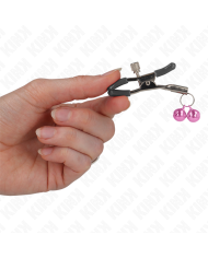 KINK PINZAS PARA PEZONES CON DOBLE CAMPANILLA ROSA 6 CM