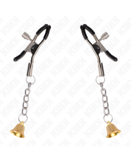 KINK PINZAS PARA PEZONES CON COLGANTE DE CAMPANA DORADO 6 CM