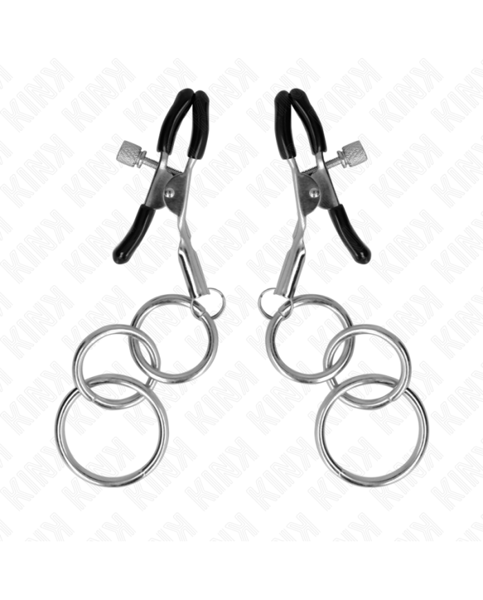 KINK PINZAS PARA PEZONES CON 3 AROS 6 CM