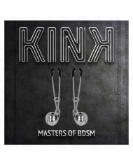 KINK PINZAS PARA PEZONES FINA CON CASCABEL PLATEADO 7 CM