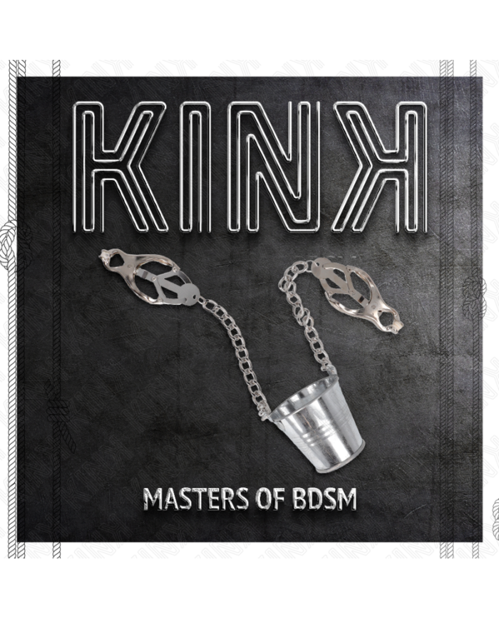 KINK PINZAS PARA PEZONES CON CUBO PLATEADO