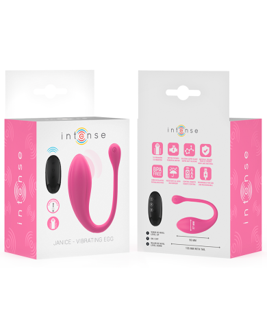 INTENSE JANICE VIBRADOR U DOBLE ESTIMULACION 10 VIBRACIONES ROSA CONTROL REMOTO INTENSE JANICE VIBRADOR U DOBLE ESTIMULACION 10 VIBRACIONES ROSA CONTROL REMOTO