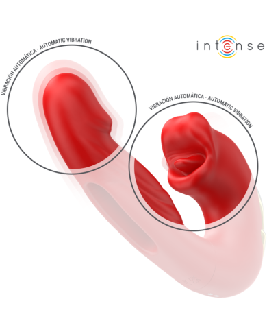 INTENSE NATHY VIBRADOR DOBLE CON BOCA ESTIMULADORA MULTIFUNCION ROJO INTENSE NATHY VIBRADOR DOBLE CON BOCA ESTIMULADORA MULTIFUNCION ROJO