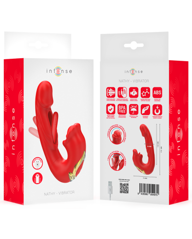 INTENSE NATHY VIBRADOR DOBLE CON BOCA ESTIMULADORA MULTIFUNCION ROJO INTENSE NATHY VIBRADOR DOBLE CON BOCA ESTIMULADORA MULTIFUNCION ROJO