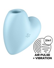 SATISFYER CUTIE HEART ESTIMULADOR Y VIBRADOR AZUL