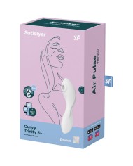 SATISFYER CURVY TRINITY 5 ESTIMULADOR Y VIBRADOR APP AZUL