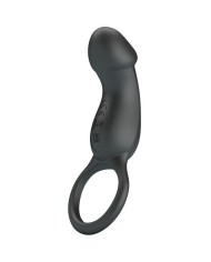 PRETTY LOVE TRAE ANILLO VIBRADOR CON ESTIMULADOR NEGRO